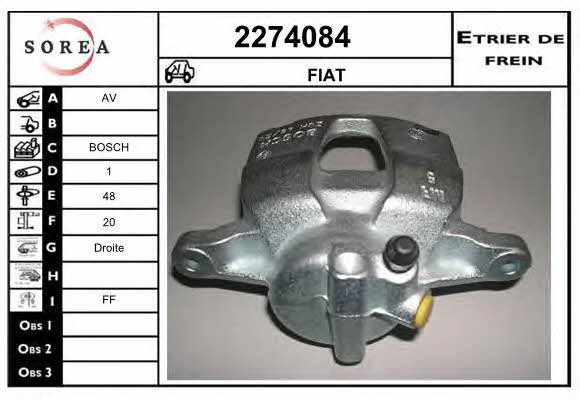 EAI 2274084 Brake caliper front right 2274084: Buy near me in Poland at 2407.PL - Good price!