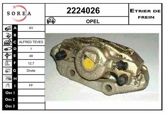 EAI 2224026 Brake caliper front right 2224026: Buy near me in Poland at 2407.PL - Good price!