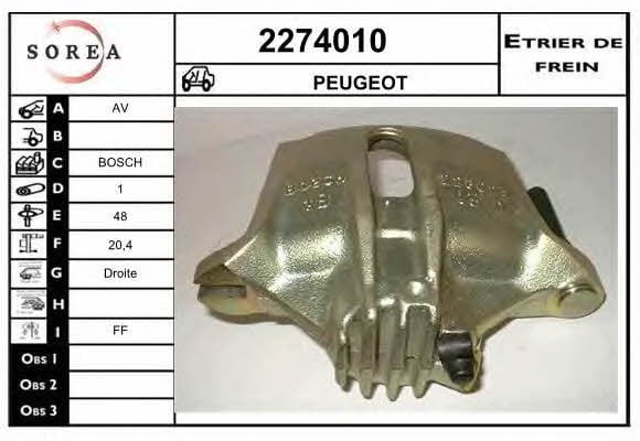 EAI 2274010 Brake caliper front right 2274010: Buy near me in Poland at 2407.PL - Good price!