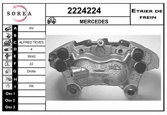 EAI 2224224 Brake caliper front right 2224224: Buy near me at 2407.PL in Poland at an Affordable price!