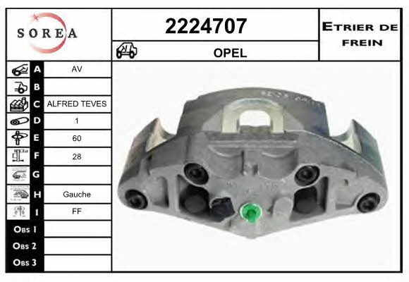 EAI 2224707 Brake caliper front left 2224707: Buy near me in Poland at 2407.PL - Good price!