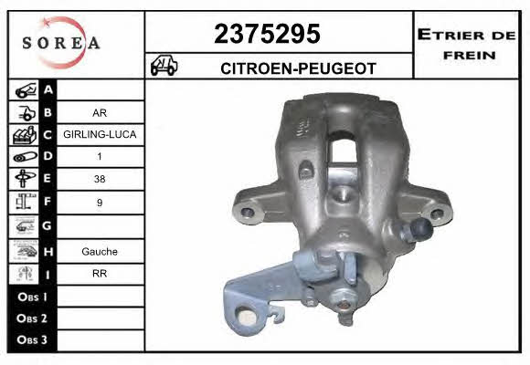 EAI 2375295 Brake caliper rear left 2375295: Buy near me in Poland at 2407.PL - Good price!