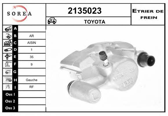 EAI 2135023 Brake caliper 2135023: Buy near me in Poland at 2407.PL - Good price!