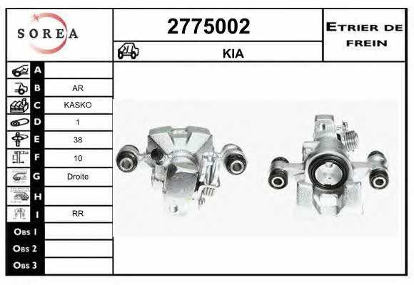 EAI 2775002 Brake caliper 2775002: Buy near me in Poland at 2407.PL - Good price!