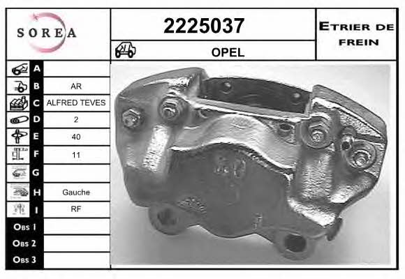 EAI 2225037 Brake caliper rear left 2225037: Buy near me in Poland at 2407.PL - Good price!