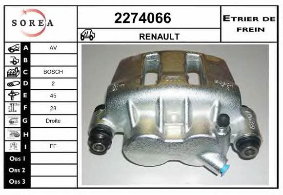 EAI 2274066 Brake caliper front right 2274066: Buy near me in Poland at 2407.PL - Good price!