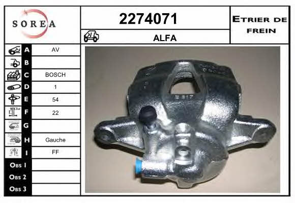 EAI 2274071 Brake caliper front left 2274071: Buy near me at 2407.PL in Poland at an Affordable price!