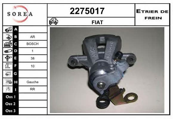 EAI 2275017 Brake caliper rear left 2275017: Buy near me in Poland at 2407.PL - Good price!