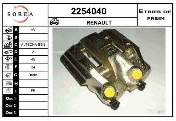 EAI 2254040 Brake caliper front right 2254040: Buy near me at 2407.PL in Poland at an Affordable price!