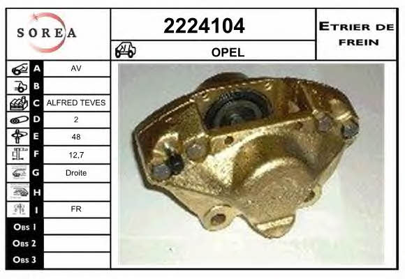 EAI 2224104 Brake caliper front right 2224104: Buy near me in Poland at 2407.PL - Good price!