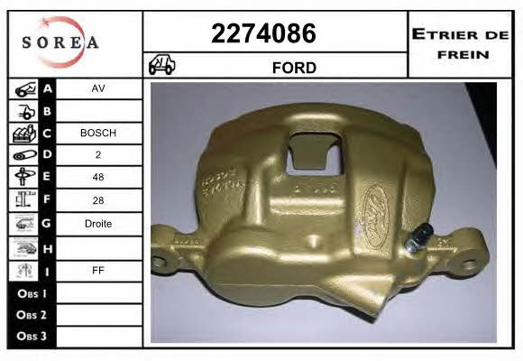 EAI 2274086 Brake caliper front right 2274086: Buy near me in Poland at 2407.PL - Good price!