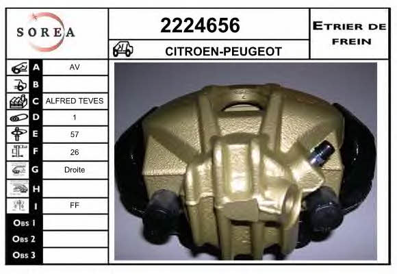EAI 2224656 Brake caliper front right 2224656: Buy near me in Poland at 2407.PL - Good price!
