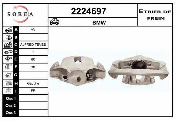 EAI 2224697 Суппорт тормозной передний левый 2224697: Отличная цена - Купить в Польше на 2407.PL!