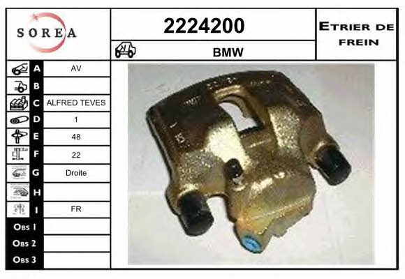 EAI 2224200 Brake caliper front right 2224200: Buy near me in Poland at 2407.PL - Good price!
