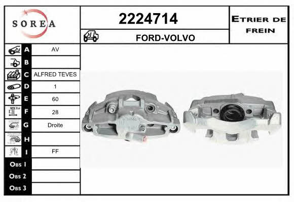 EAI 2224714 Brake caliper front right 2224714: Buy near me in Poland at 2407.PL - Good price!