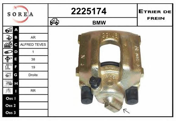 EAI 2225174 Brake caliper rear right 2225174: Buy near me in Poland at 2407.PL - Good price!