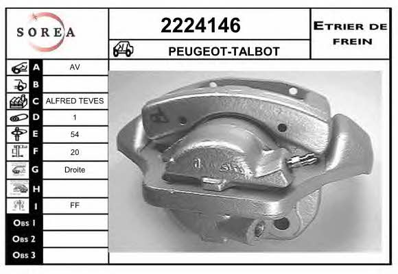 EAI 2224146 Brake caliper front right 2224146: Buy near me in Poland at 2407.PL - Good price!