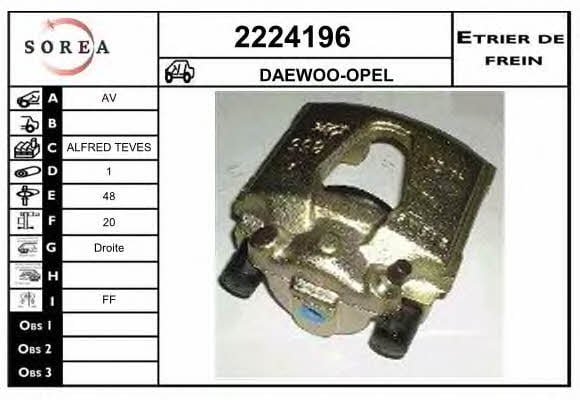EAI 2224196 Brake caliper front right 2224196: Buy near me in Poland at 2407.PL - Good price!