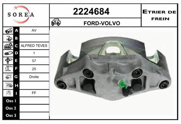 EAI 2224684 Brake caliper front right 2224684: Buy near me in Poland at 2407.PL - Good price!