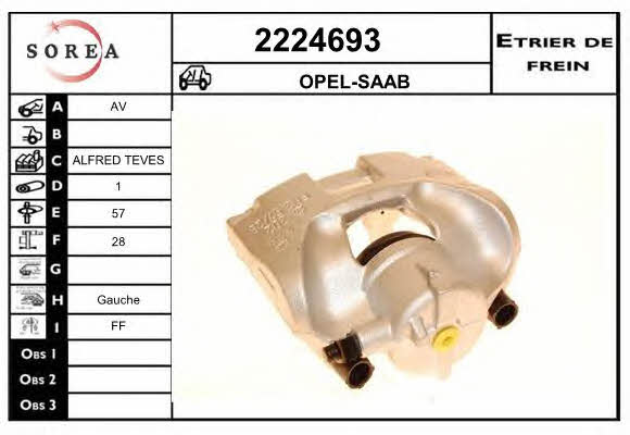 EAI 2224693 Brake caliper front left 2224693: Buy near me in Poland at 2407.PL - Good price!