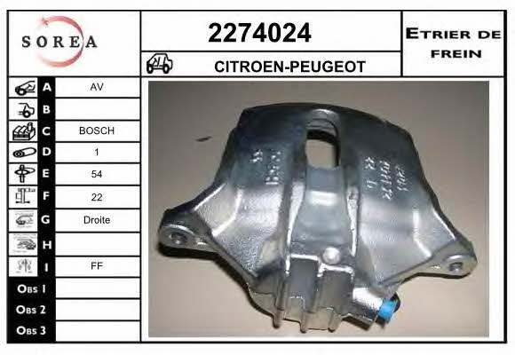 EAI 2274024 Brake caliper front right 2274024: Buy near me in Poland at 2407.PL - Good price!
