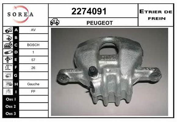 EAI 2274091 Brake caliper front left 2274091: Buy near me in Poland at 2407.PL - Good price!