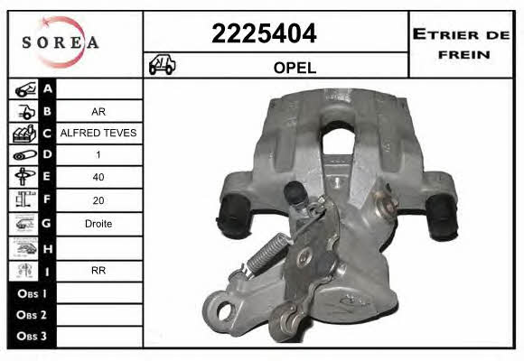 EAI 2225404 Brake caliper rear right 2225404: Buy near me in Poland at 2407.PL - Good price!