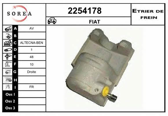 EAI 2254178 Brake caliper 2254178: Buy near me in Poland at 2407.PL - Good price!