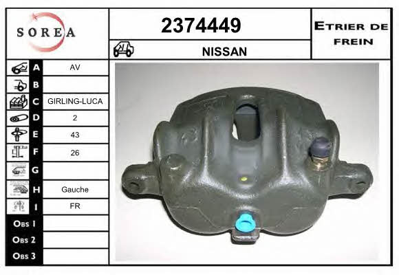 EAI 2374449 Brake caliper 2374449: Buy near me in Poland at 2407.PL - Good price!