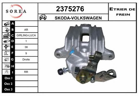 EAI 2375276 Brake caliper rear right 2375276: Buy near me in Poland at 2407.PL - Good price!