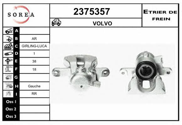 EAI 2375357 Brake caliper rear left 2375357: Buy near me in Poland at 2407.PL - Good price!