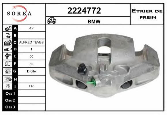 EAI 2224772 Brake caliper front right 2224772: Buy near me in Poland at 2407.PL - Good price!