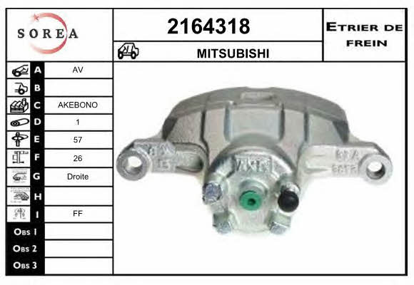 EAI 2164318 Brake caliper front right 2164318: Buy near me in Poland at 2407.PL - Good price!