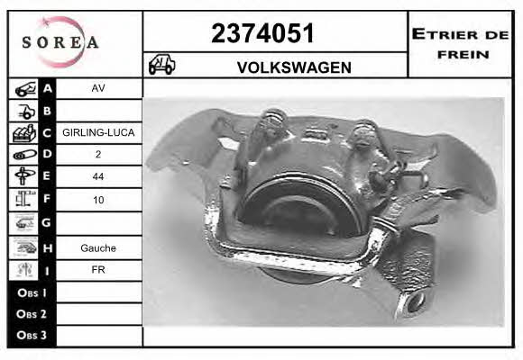 EAI 2374051 Brake caliper 2374051: Buy near me in Poland at 2407.PL - Good price!
