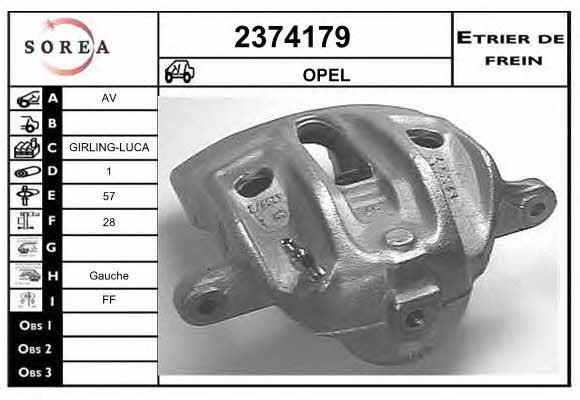 EAI 2374179 Brake caliper front left 2374179: Buy near me in Poland at 2407.PL - Good price!