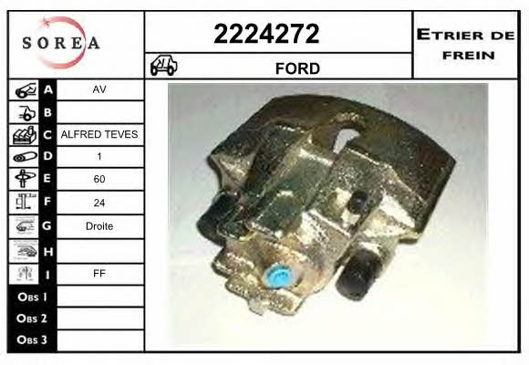 EAI 2224272 Brake caliper front right 2224272: Buy near me in Poland at 2407.PL - Good price!
