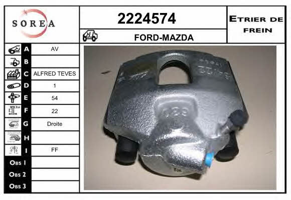 EAI 2224574 Brake caliper front right 2224574: Buy near me in Poland at 2407.PL - Good price!