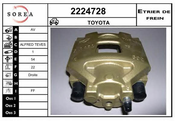 EAI 2224728 Brake caliper front right 2224728: Buy near me in Poland at 2407.PL - Good price!