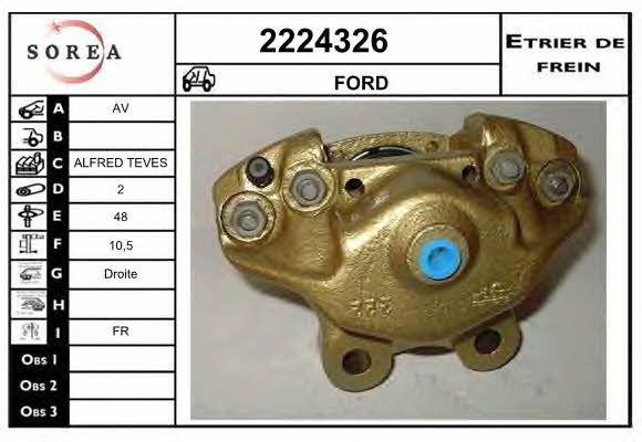 EAI 2224326 Brake caliper front right 2224326: Buy near me in Poland at 2407.PL - Good price!