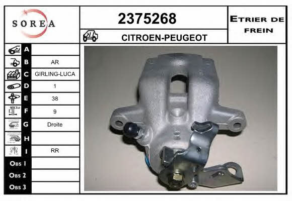 EAI 2375268 Brake caliper rear right 2375268: Buy near me in Poland at 2407.PL - Good price!