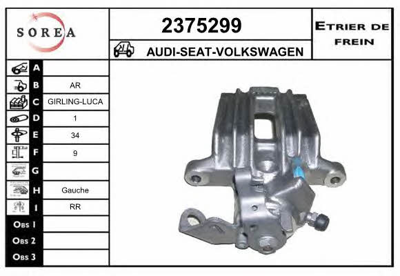 EAI 2375299 Brake caliper rear left 2375299: Buy near me in Poland at 2407.PL - Good price!