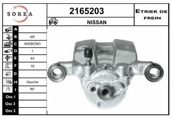 EAI 2165203 Brake caliper rear left 2165203: Buy near me in Poland at 2407.PL - Good price!