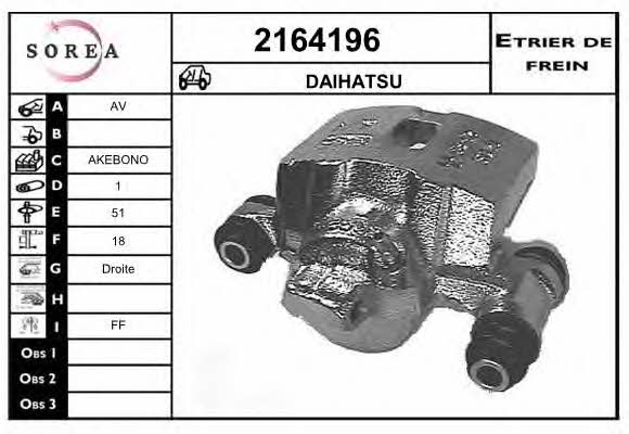 EAI 2164196 Суппорт тормозной передний правый 2164196: Отличная цена - Купить в Польше на 2407.PL!