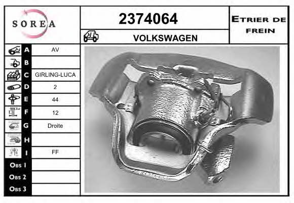 EAI 2374064 Brake caliper 2374064: Buy near me in Poland at 2407.PL - Good price!