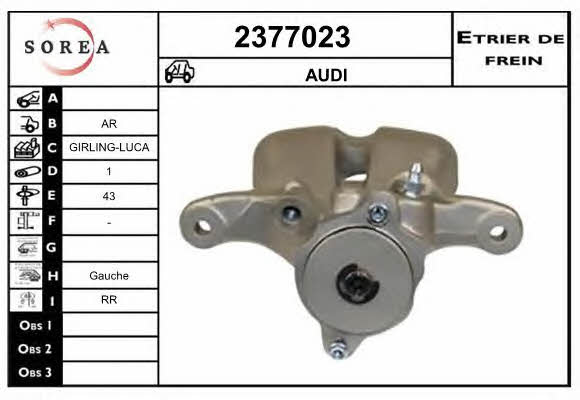 EAI 2377023 Brake caliper rear left 2377023: Buy near me in Poland at 2407.PL - Good price!