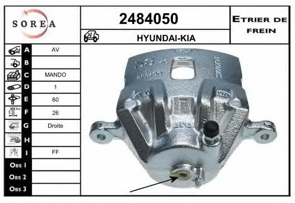 EAI 2484050 Brake caliper front right 2484050: Buy near me in Poland at 2407.PL - Good price!