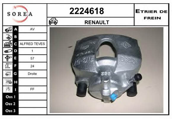 EAI 2224618 Brake caliper front right 2224618: Buy near me in Poland at 2407.PL - Good price!
