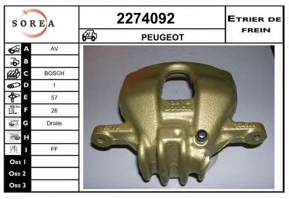 EAI 2274092 Суппорт тормозной 2274092: Отличная цена - Купить в Польше на 2407.PL!