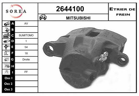 EAI 2644100 Brake caliper front right 2644100: Buy near me in Poland at 2407.PL - Good price!