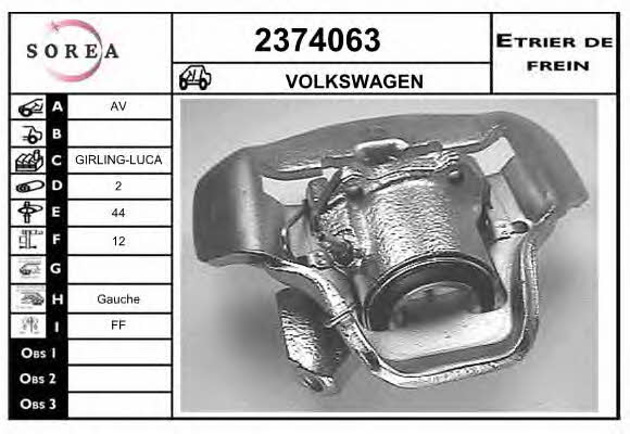 EAI 2374063 Brake caliper 2374063: Buy near me in Poland at 2407.PL - Good price!